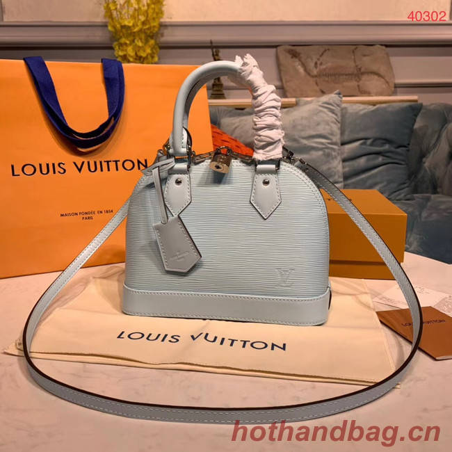 LOUIS VUITTON M40302 EPI LEATHER ALMA SMALL LIGHT BLUE