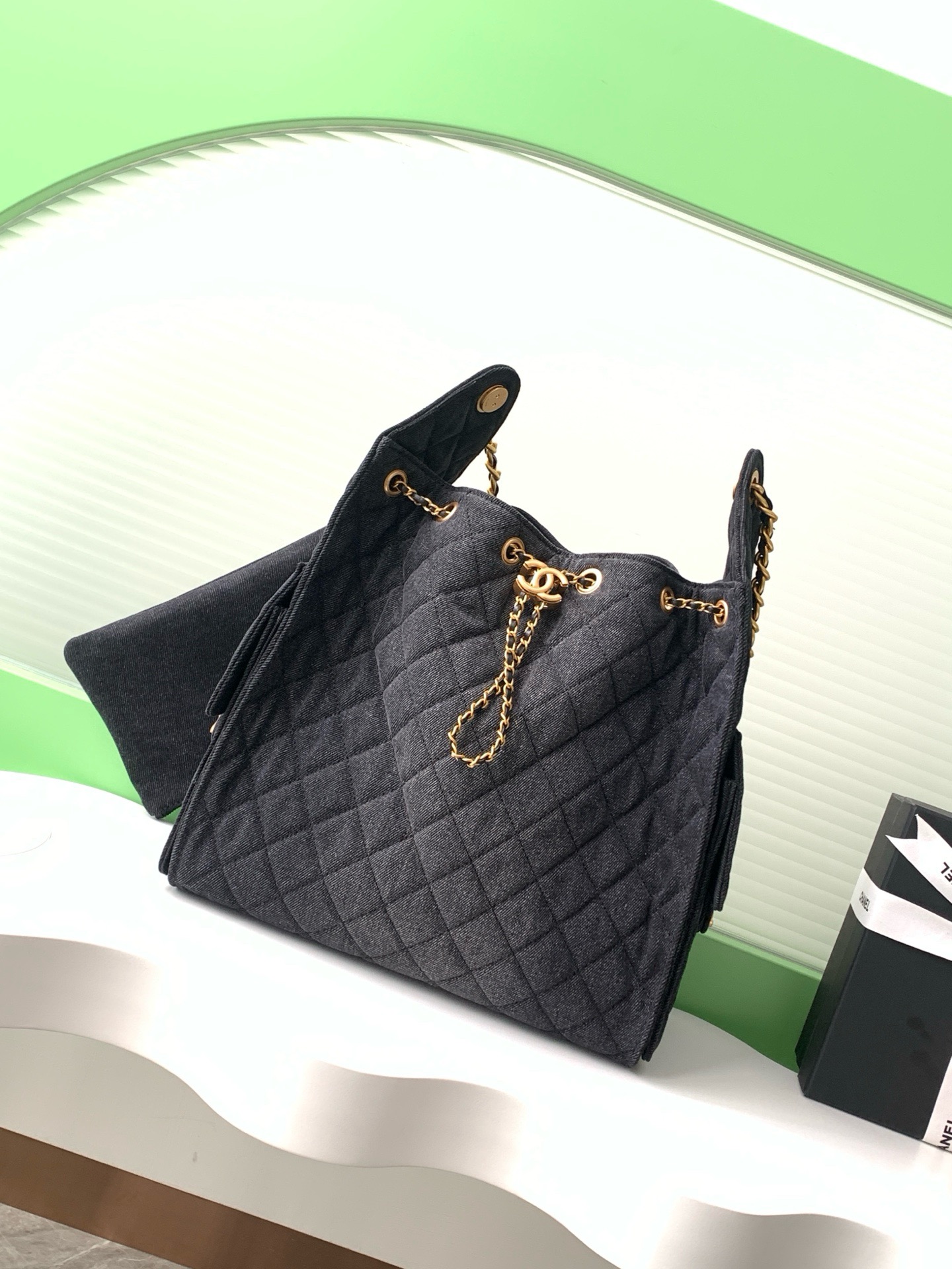 Chanel Denim HOBO BAG AS5231 black
