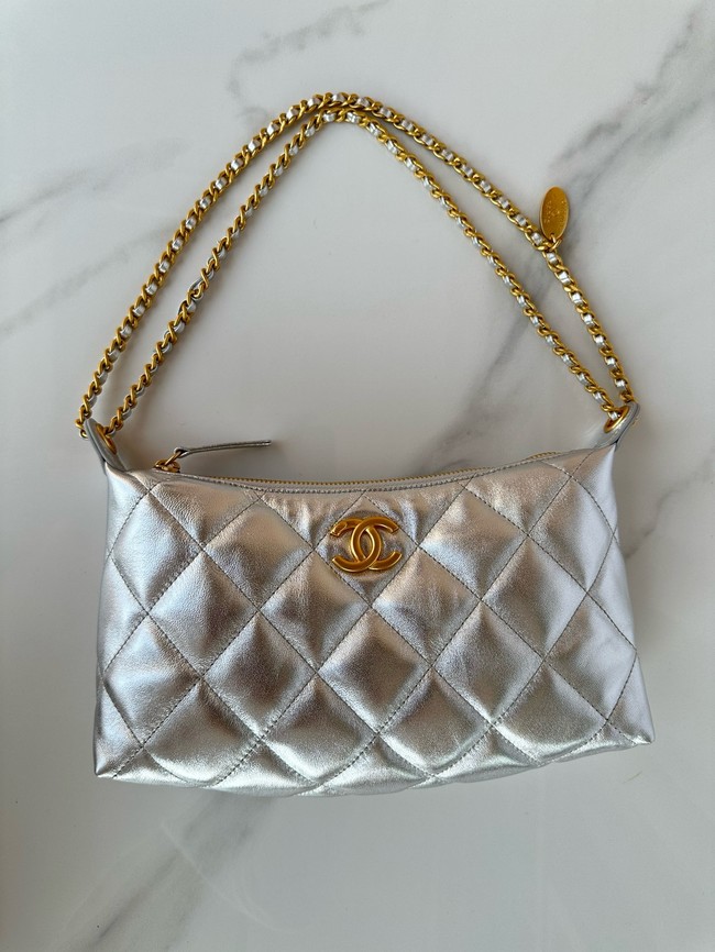 Chanel small HOBO BAG AS5528 Silver