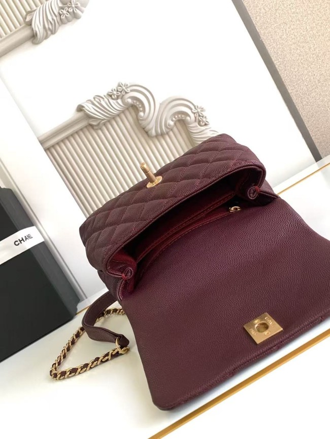 Chanel MINI FLAP BAG WITH TOP HANDLE AS2215-8