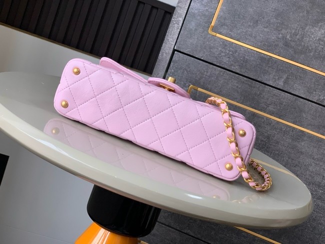 Chanel MINI FLAP BAG WITH TOP HANDLE AS5354 pink