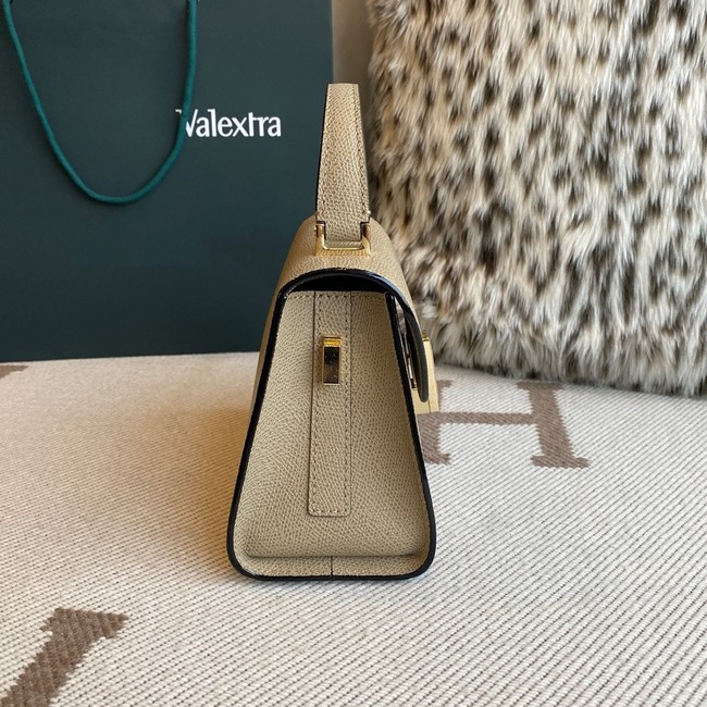 Valextra Iside Top Handle Mini Bag 00359 Apricot