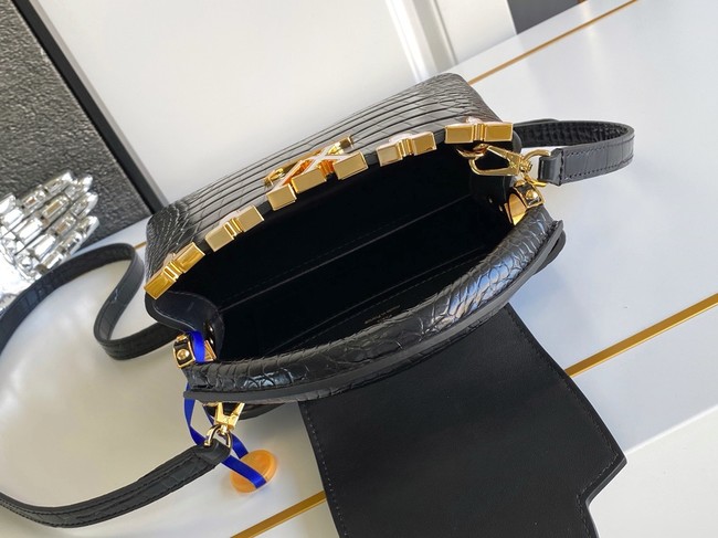 Louis Vuitton Capucines Mini Crocodile pattern M86153 black