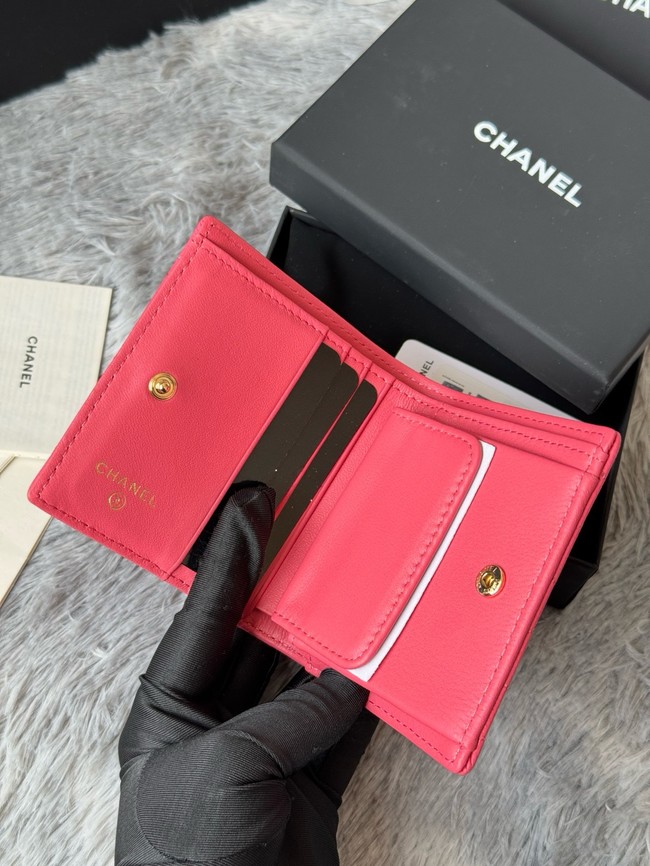 Chanel Leather Wallet A84058 rose