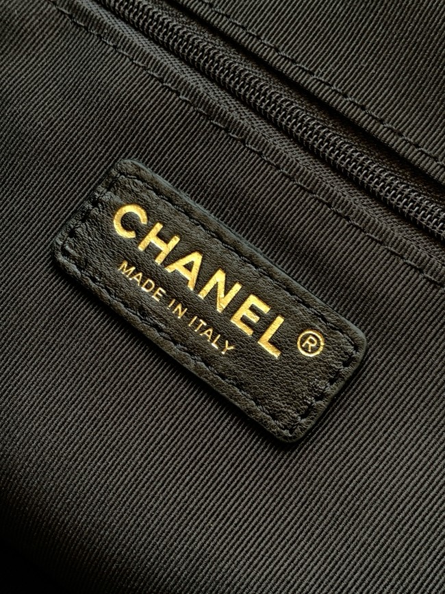 CHANEL Shopping Bag AS5434 black&yellow