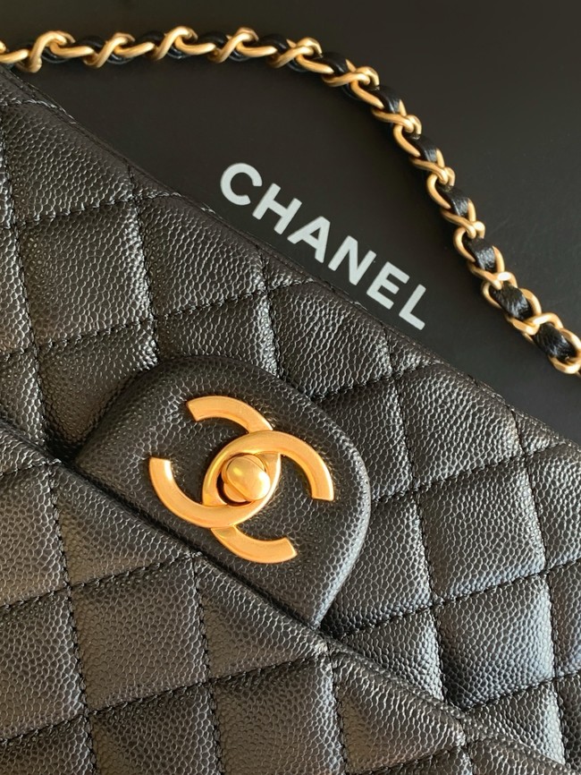 CHANEL Mini Flap Bag with Top Handle AS5701 black