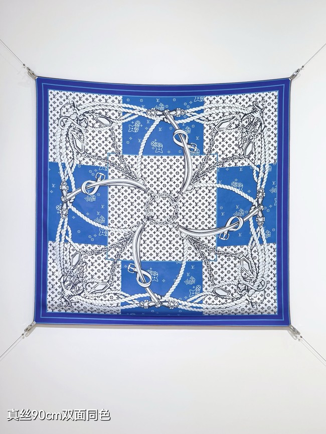 Louis Vuitton Square Scarf Silk Jacquard XT281