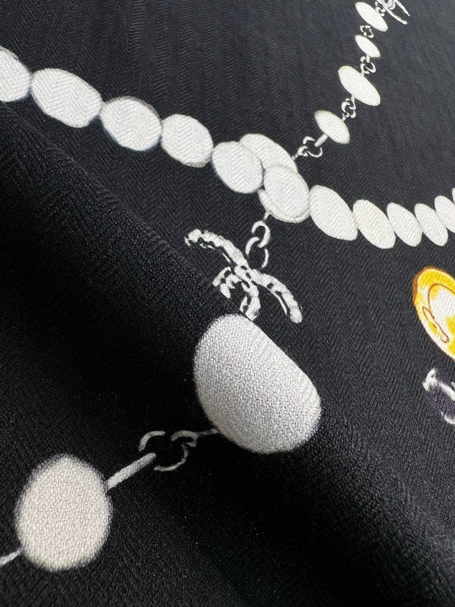 Chanel Square Scarf Silk Twill KY186