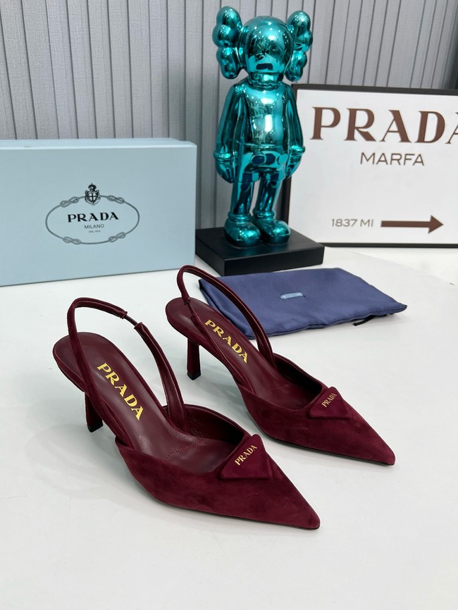 Prada leather slingback pumps 45086-2