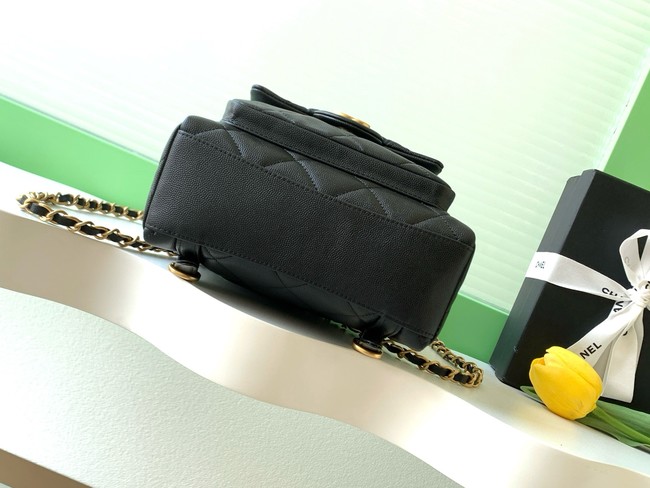 Chanel Backpack Calfskin & Gold Metal AS5793 Black