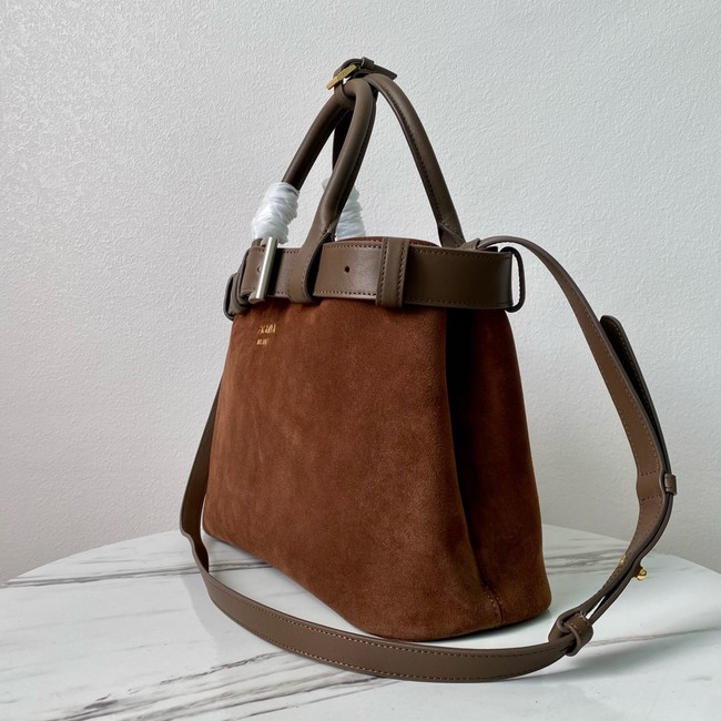 Prada medium leather tote bag 1BA434 Caramel