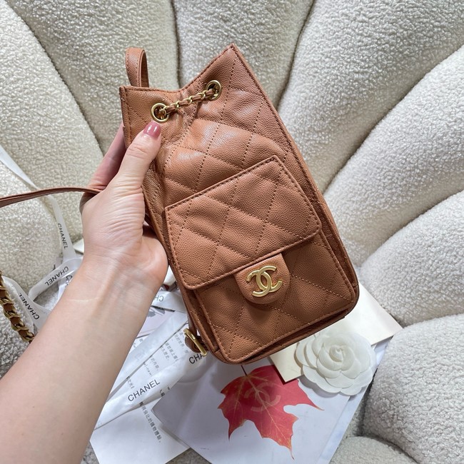 CHANEL 25 Medium Backpack AS5600 brown
