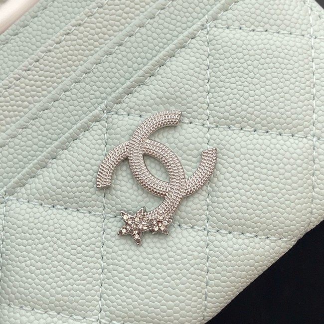 Chanel Classic Card Holder AP4814 light blue