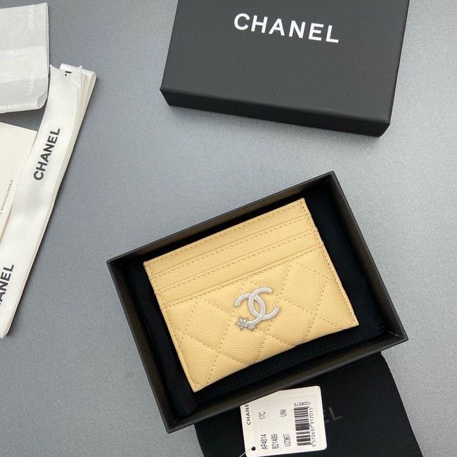 Chanel Classic Card Holder AP4814 yellow