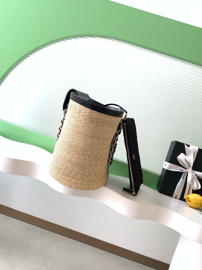 CHANEL Large Tote AS5952 Beige & black