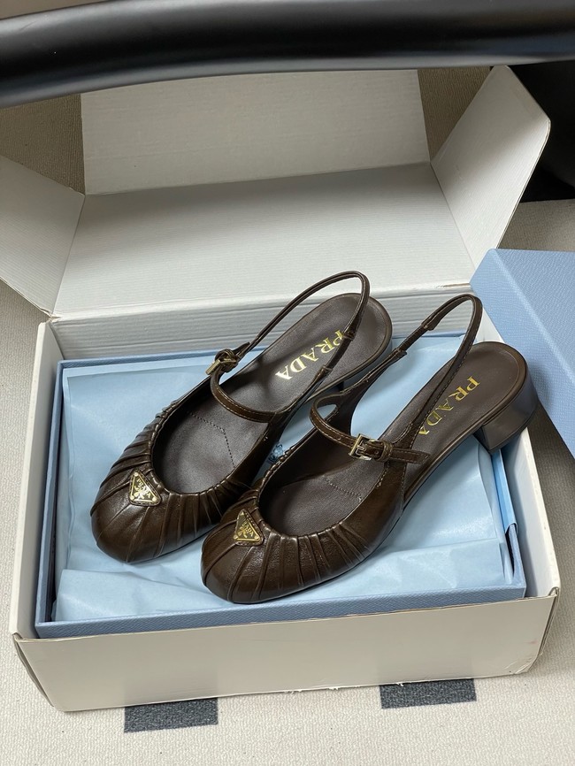 PRADA leather slingback Sandals 21056-3