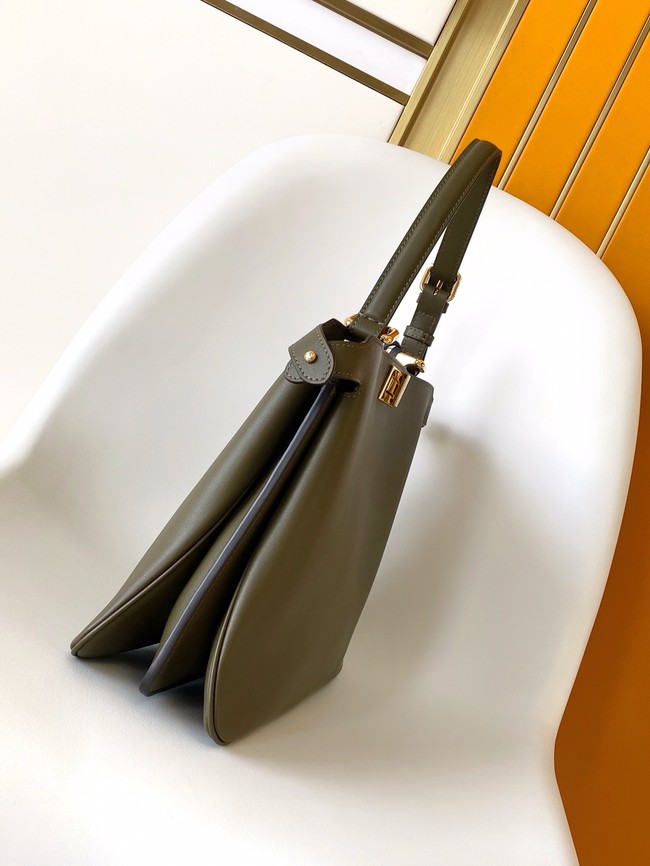 FENDI Way Medium Cowhide Bag 8BN367 khaki