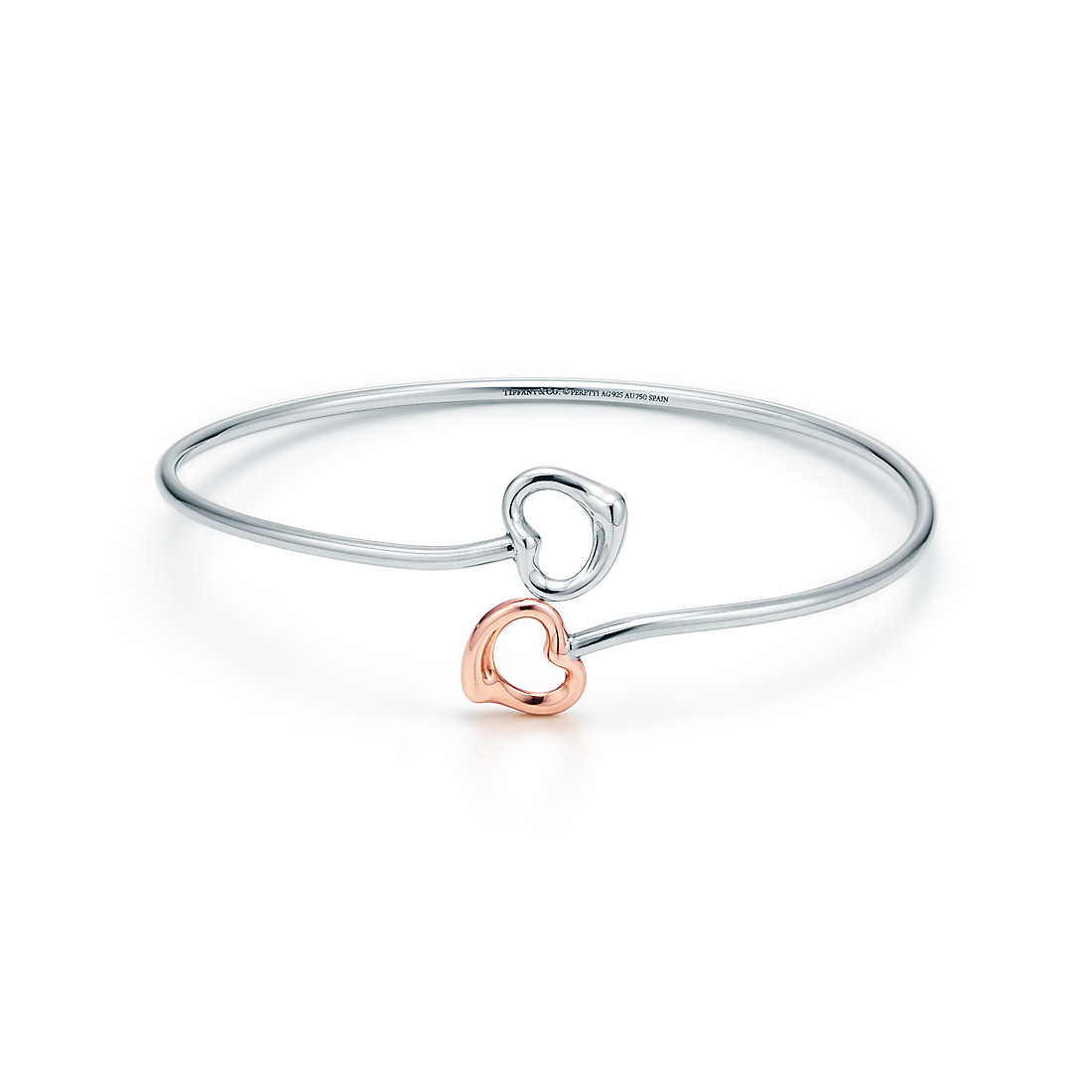 Double Open Heart Bangle