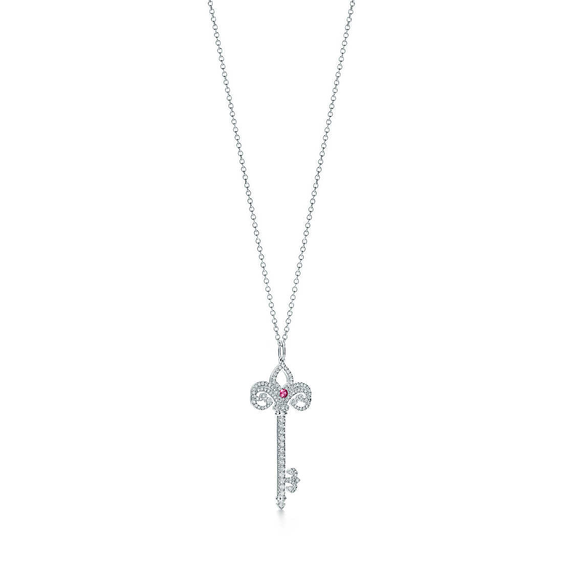 Tiffany Fleur de Lis Key Pendant