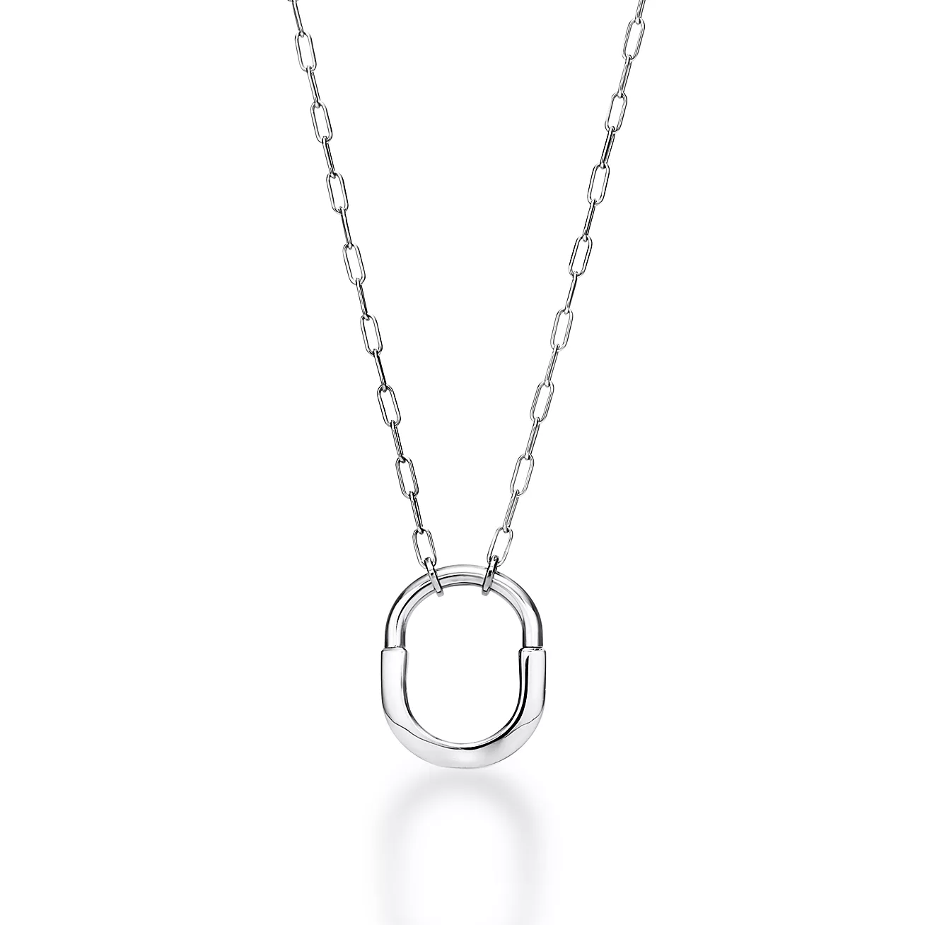 Tiffany Replica Lock Pendant in White Gold